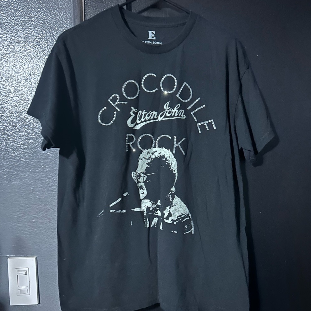 Elton John Crocodile Rock Black T-Shirt